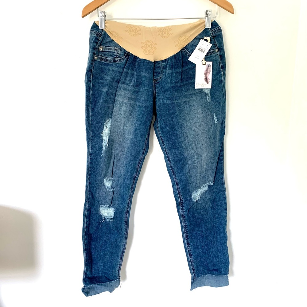 NEW Distressed Maternity Jeans